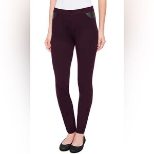 DKNY Women's Deep Plum Ponte Skinny Pants